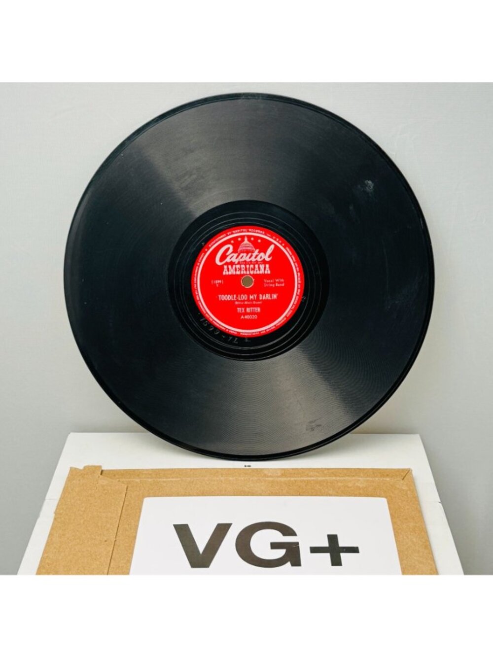 Tex Ritter Teach Me To Forget 10in Shellac 78 RPM Capitol Records A40020 - Picture 5 of 6